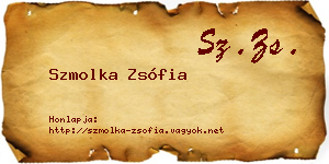 Szmolka Zsófia névjegykártya