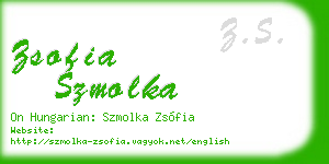 zsofia szmolka business card